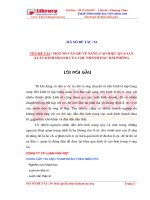 MỘT SỐ VẤN ĐỀ VỀ NÂNG CAO HIỆU QUẢ SẢN XUẤT KINH DOANH CỦA CHI NHÁNH DẦU HẢI PHÒNG