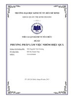 Tiểu luận môn hành vi tổ chức phương pháp làm việc nhóm hiệu quả 