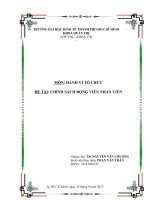 Tiểu luận môn hành vi tổ chức chính sách động viên nhân viên 