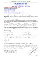 ĐỀ THI THPT QUỐC GIA vật lí 12