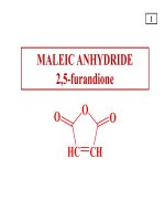 bài giảng công nghệ tổng hợp hữu cơ và hóa dầu   maleic anhydride