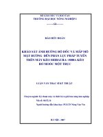 Khảo sát ảnh hưởng độ dốc và mấp mô mặt đường