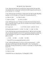 Bài tập đốt cháy hidrocacbon