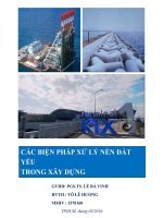 Thuyết trình các biện pháp xử lý nền đất yếu trông xây dựng sân bay quốc tế kansai 