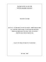 Quản lý xã hội hóa cơ sở vật chất   thiết bị dạy học các trường trung học cơ sở ở huyện hải hậu  tỉnh nam định đáp ứng mục tiêu xây dựng trường đạt chuẩn quốc gia 