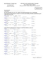 Đề thi và đáp án tuyển sinh đại học môn tiếng nhật năm 2012