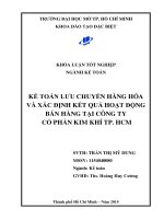 Kế toán lưu chuyển hàng hóa và xác định kết quả hoạt động bán hàng tại công ty cổ phần Kim Khí Thành Phố Hồ Chí Minh