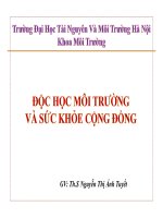 Bài giảng độc học môi trường