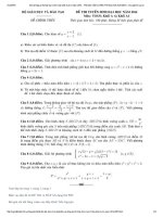 Đề và đáp án thi thử đại học môn toán khối a  a1 năm 2016