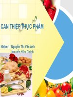 Thuyết trình CAN THIỆP THỰC PHẨM