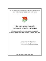 Nâng cao chất lượng sinh hoạt chi bộ tại chi bộ trường tiểu học tân phú  tân sơn – phú thọ