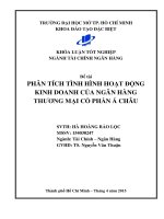 Phân tích tình hình hoạt động kinh doanh của ngân hàng thương mại cổ phần Á Châu