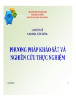 Phương pháp khảo sát và nghiên cứu thực nghiệm công trình