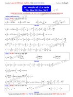 Bài giảng  tích phân  luyện thi  THPT quốc gia