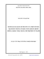 Đánh giá đa dạng di truyền của một số mẫu bạch đàn trắng có khả năng kháng bệnh đốm lá khác nhau bằng chỉ thị phân tử RAPD
