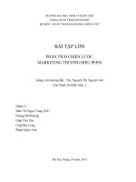 Phân tích chiến lược marketing thương hiệu pepsi 