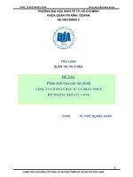 Tiểu luận quản trị tài chính phân tích báo cáo tài chính công ty cổ phần đầu tư và phát triển đô thị dầu khí cửu long 