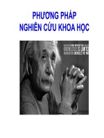 Bài giảng Phương Pháp Nghiên Cứu Khoa Học phần 1