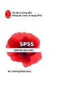 Tài liệu hướng dẫn thống kê y học sử dụng SPSS - ANOVA ĐƠN BIẾN