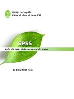 Tài liệu hướng dẫn thống kê y học sử dụng SPSS - BIỂU ĐỒ ROC, KHẢO SÁT TESH CHẨN ĐOÁN