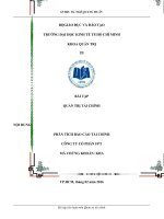Tiểu luận môn quản trị tài chính Phân tích báo cáo tài chính của công ty cổ phần FPT