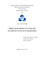 Thiết kế hệ thống sấy tầng sôi sấy bột sữa năng suất 200 kg giờ