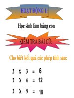 bài giảng toán lơp 2 pp bàn tay nặn bột bài bảng chia 2