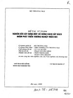 Nghiên cứu xây dựng một số chính sách cấp bách nhằm phát triển thương nghiệp miền núi