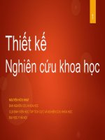 Thiết kế nghiên cứu khoa học 