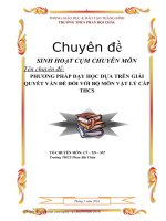 PHƯƠNG PHÁP dạy học dựa TRÊN GIẢI QUYẾT vấn đề đối với bộ môn vật lý cấp THCS