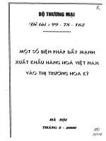 Một số biện pháp đẩy mạnh xuất khẩu hàng hóa việt nam vào thị trường hoa kỳ