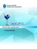 Tài liệu hướng dẫn thống kê y học sử dụng SPSS - Phân tích hiệu ứng điều phối Lê Đông Nhật Nam