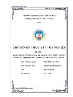 Hoàn thiện công tác lập kế hoạch phát triển nguồn nhân lực tại công ty cổ phần và thương mại ominsu