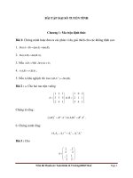 Bài tập đại số tuyến tính toán cao cấp 1 đại học kinh tế huế