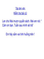 bài giảng tập làm văn lớp 2 bài đáp lời xin lỗi tả về loài chim