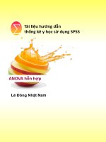 Tài liệu hướng dẫn thống kê y học sử dụng SPSS - ANOVA HỖN HỢP