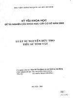 Luật sư nguyễn hữu thọ tiểu sử tóm tắt