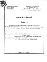 Nghiên cứu đánh gia thực trạng ô nhiễm môi trường ở một số vùng sản xuất rau quả trọng điểm định hướng quy hoạch vùng sản xuất rau quả an toàn về mặt vệ sinh thực phẩm