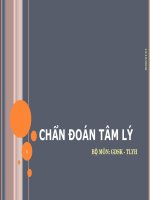 CHUẨN ĐOÁN TÂM LÝ BỆNH NHÂN