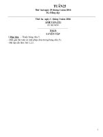 GIÁO án TUẦN 25 lớp 2 THEO PHƯƠNG PHÁP bàn TAY nặn bột