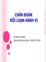 CHUẨN ĐOÁN RỐI LOẠN HÀNH VI