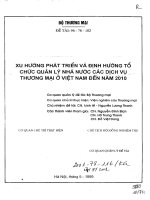Xu hướng phát triển và định hướng tổ chức quản lý nhà nước các dịch vụ thương mại ở việt nam ddessn năm 2010