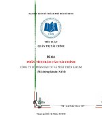 Phân tích báo cáo tài chính công ty cổ phần đầu tư và phát triển sacom mã chứng khoán SAM