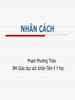 NHÂN CÁCH TRONG GIÁO DỤC TÂM LÝ Y HỌC