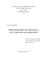 Thiết kế máy sấy thùng quay sấy cà phê năng suất 200 kg giờ