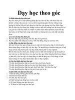 Tài liệu phương pháp Dạy học theo góc