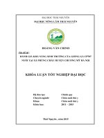 Đánh giá khả năng sinh trưởng của giống gà CP707 nuôi tại xã Phùng Châu Huyện Chương Mỹ Hà Nội