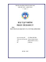 Đề tài  Phân tích dọc ngang báo cáo tài chính ở công ty Cp nhựa Bình Minh