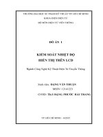 KIỂM SOÁT NHIỆT ĐỘ HIỂN THỊ TRÊN LCD