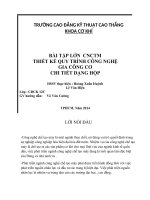 BÀI TẬP LỚN  CNCTM THIẾT KẾ QUY TRÌNH CÔNG NGHỆ GIA CÔNG CƠ CHI TIẾT DẠNG HỘP